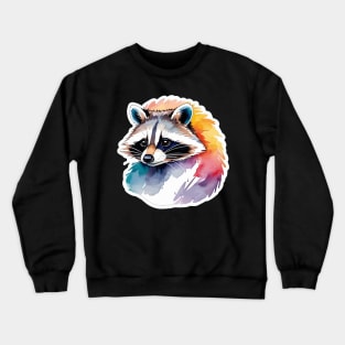 Raccoon Watercolor Crewneck Sweatshirt